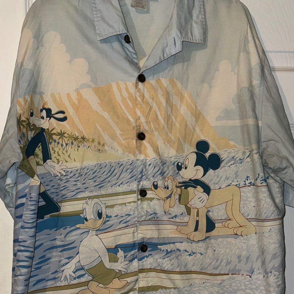 Disney Surfing Button-Up Shirt